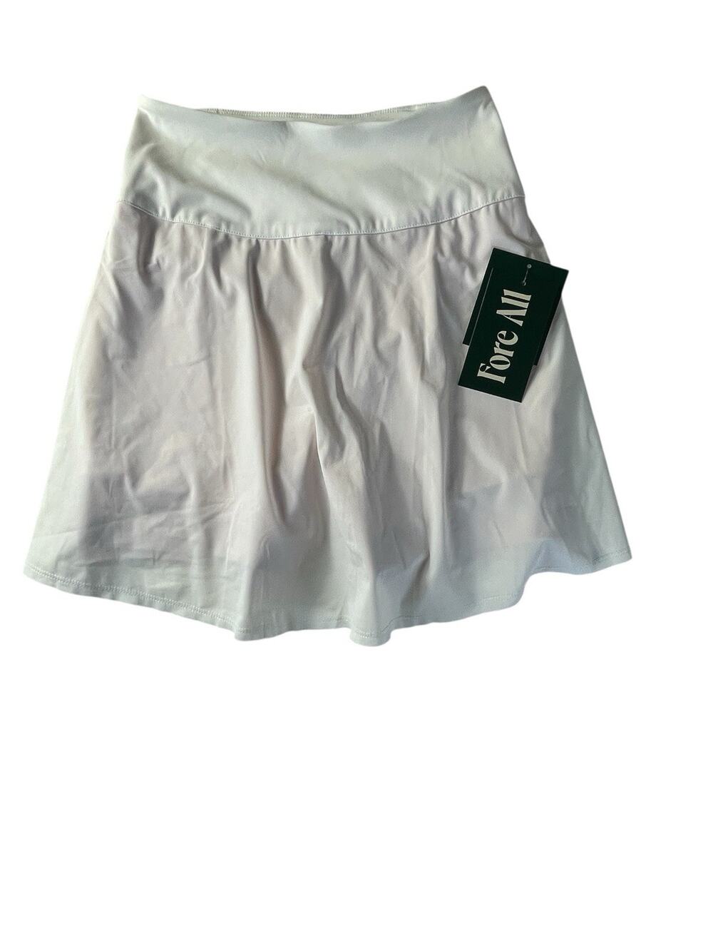 Fore All Women's XS For The Nude Golf Brief Lined Skort White NWT